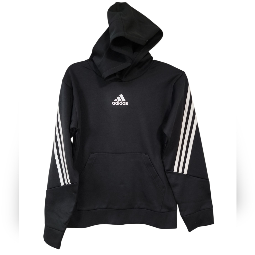 Adidas Black Pullover with White Accents Size Medium (10/12) NWT